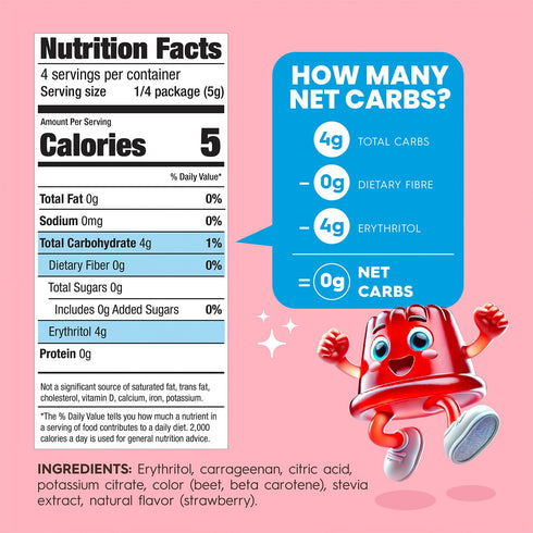 Simply Delish Plant Based Natural Strawberry Jel Dessert – 6 Pack – Zero Sugar, 0g Net Carbs, Gluten Free, Vegan, Diabetic & Allergen Free...