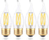 Candelabra Led Light Bulbs Dimmable, E26 Led Bulb 40 Watt Equivalent, 4W CA10 Flame Tip Chandelier Light Bulbs, 3000K Soft Warm White Candle Light...
