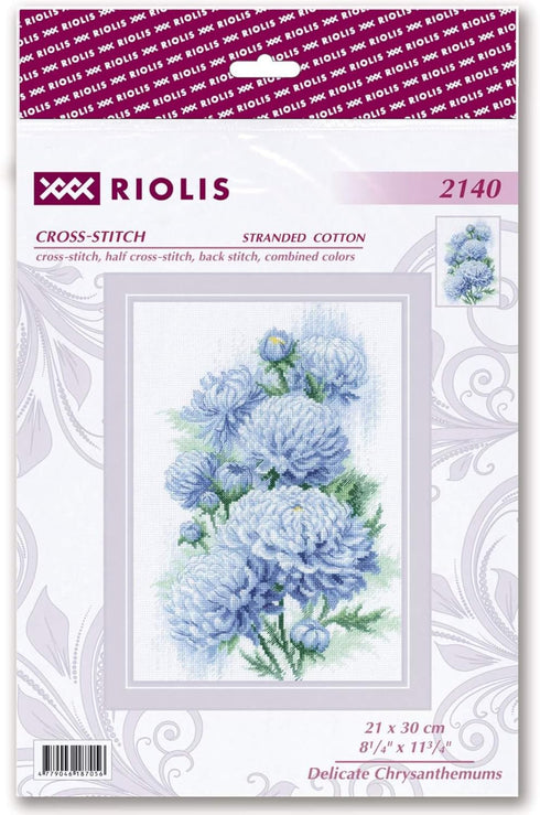 RIOLIS Counted Cross Stitch kit 2140 Delicate Chrysanthemums...