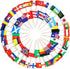 Anley Assorted 100 Different Countries Toothpick Flag - Vivid Double Sided Print & Solid Smooth Pick - Party Decoration Cocktail Fruit Stick Cupca...