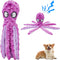 Squeak Dog Toy, 12.5In Plush Octopus Dog Toy with Crinkle Paper and Squeaky Inside, No Stuffing Dog Toys for Indoor Dog (purple)...