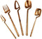 Modern Flatware - Luxury Stainless Steel Utensil Elegant Dinnerware Cutlery Set, Dishwasher Safe Forks Knives Spoons, Tableware (Rose Gold, 5pcs, ...