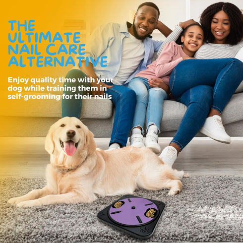 Rotatable Dog Nail Scratch Board with Hidden Treats Compartment, 3 in 1 Dog Nail Care Solution, Dog Scratch Pad for Nails, Nail Filing Board for D...