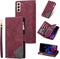 UEEBAI Wallet Case for Samsung Galaxy S21 FE 5G, Vintage Premium PU Leather Cover Flip Case with Card Slots Magnetic Closure Zipper Pocket Kicksta...