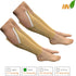 Footless 15-20 mmHg Zipper Compression Leg Calf Shin Sleeve 2 Pairs (Beige Combo, 4X-Large)...