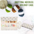 Teamoy Knitting Needles Holder Case(up to 14 Inches), Rolling Organizer for Straight and Circular Knitting Needles, Crochet Hooks and Accessories,...