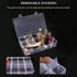 2 Pack 15 Grids Clear Plastic Organizer Box with Adjustable Dividers, Craft Storage Containers for Jewelry, Beads, Screws, Tackle Box, Washi Tapes...
