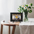 Wooden Photo Frame Family Gifts Housewarming Gifts for Mom Dad Grandma Grandpa, Wooden Photo Frame with Iron Stand for Tabletop or Desktop Display...