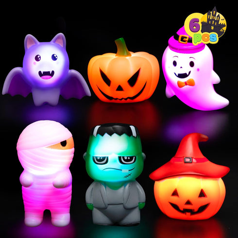 JOYIN 6 Pcs Halloween Light-Up Bath Toys ,Halloween Theme Toys Flashing LED Light Floating Bathtub Toys for Baby,Toddler Water Tub Games Swimming ...