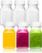 Norcalway 6pcs 4oz Small Plastic Bottles for Liquids - Ginger Shot Bottles with Lids, Wellness Juice Shot - Freezer Safe, Leak Proof, BPA Free, Fo...