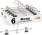 6 Quality Pants Hangers Heavy Duty Add-on Skirt/Slack Metal Hanger, Extra Wide Adjustable Clips, Multi Stackable Add on Hangers, Chrome, Jeans, Bo...
