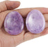 Fekuar Natural Purple Strengite Crystal Thumb Worry Stone, Hand Carved Healing Crystal Teardrop Pocket Stones for Anxiety Stress Relief Meditation...
