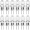 YUIIP G4 20 Watt Halogen Bulb AC/DC 12V, T3 G4 Bi-pin Base Light Bulbs,Warm White 3000K, Clear, Dimmable,12 Pack...