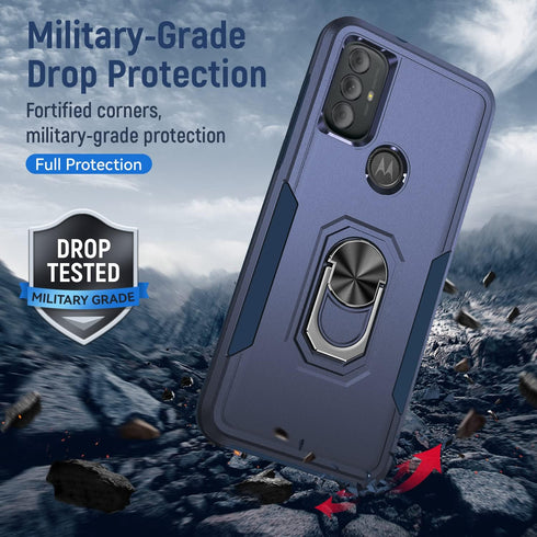 for Moto G Power 2022 Case G Pure Case with Kickstand Armor Magnetic Ring Rugged Protective Military Grade Shockproof Case for G Power 2022 G Pure...