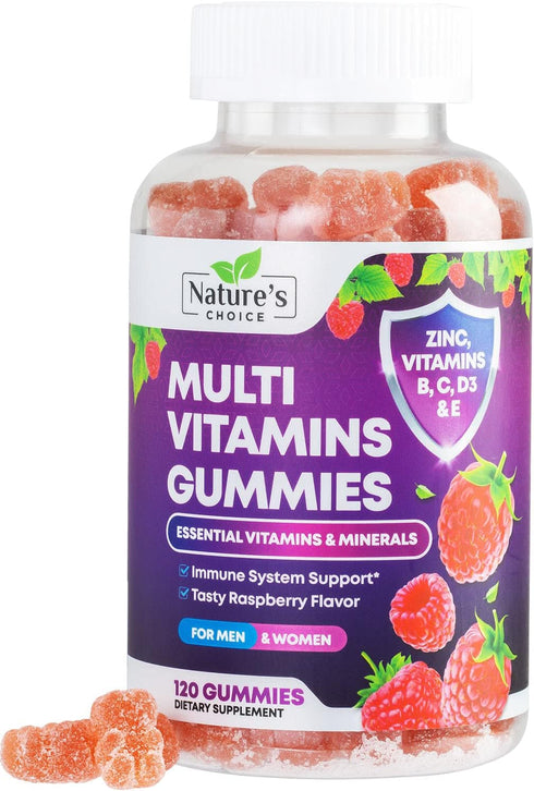 Multivitamin Gummies - Nature's Daily Gummy Multivitamins for Adults, Women & Men with Vitamins A, C, E, B6, B12, and Minerals - Natural Multi Vit...
