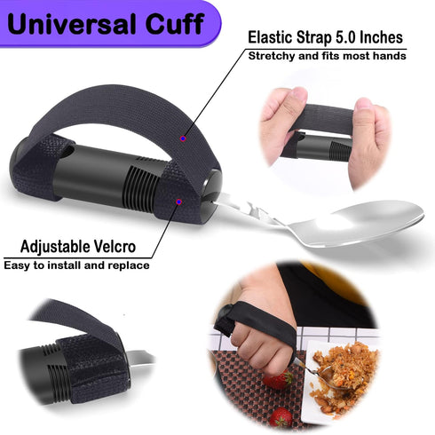 Adaptive Utensils for Parkinsons Patients Elderly, Weighted Utensils for Hand Tremors, Parkinsons Eating Utensils for Disabled People, Weighted Si...