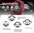 3pcs Fluffy Wine Red Steering Wheel Cover, Fashion Fuzzy Plush Car Steering Wheel Cover with Handbrake Cover & Gear Shift Cover Winter Fur Warm Ve...