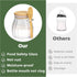 2Pcs Sugar Container with Bamboo Lid and Spoon,15oz Sugar Bowl Glass Jar for Coffee Bar Accessories Coffee Canister Kitchen Decor Housewarming Gif...