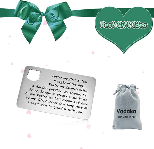 Vadaka Police Officer Gift Metal Wallet Insert Card for Boyfriend Police Jewelry Husband Gift From Wife Couple Gift Anniversary Card Gifts Engrave...