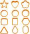 XIPEGPA 12PCS Color Plastic Cookie Cutters Heart Star Triangle for Vegetable Fruit Cutters...