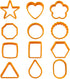 XIPEGPA 12PCS Color Plastic Cookie Cutters Heart Star Triangle for Vegetable Fruit Cutters...