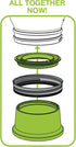 Jarware Herb Saver Lid for Wide Mouth Mason Jars, Green...