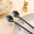 4 PCS 6.7 Inches Satin Black Stainless Steel 18/10 Coffee Spoons,Iced Tea Spoon,Espresso Stirring Spoon,Matte Black SS304 Teaspoons,Dessert Spoon,...