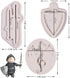 Dragon Silicone Fondant Molds, (3 PACK) Swords Shield Battle Fondant Mold for Thrones Cake, Dragon Cake Decorating Cupcakes, Chocolate, Sugarcraft...