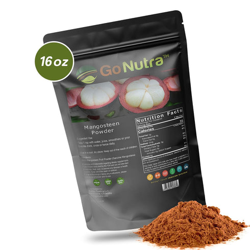 Go Nutra - Mangosteen Powder, Pure Superfood Powder Made from Mangosteen’s Pericarp (Hull), Antioxidant-Rich Powder for Yogurts, Fruit Juice, Smoo...