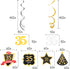 LINGTEER Happy 35th Birthday Decorations - 12 Pcs Birthday Black & Gold Foil Swirls Streamer Set,Cheers to 35 Years Old Bday Party Gift Decoration...