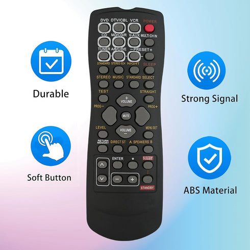 Replacement Control for Yamaha RX-V340RDS HTR-5630 RAV212 V5964600 HTR-5280 RX-V800 RX-V800RDS AV A/V Receiver...
