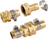 Garden Hose Repair Connector with Clamps, Fit for 3/4" or 5/8" Garden Hose Fitting, 2 Set...