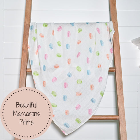 Swaddle Blanket, 100% Organic Cotton Baby Blanket, Soft Muslin Swaddle Blanket 47 x 47 Inches, Neutral Baby Blanket for Boys and Girls, Baby Essen...