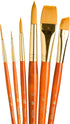 Princeton Art & Brush Synthetic Gold Taklon Real Value Brush Set, 6/Pkg...