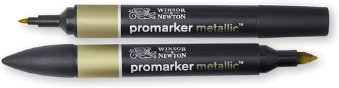 Winsor & Newton Promarker Metallic, Set of 2, Gold...