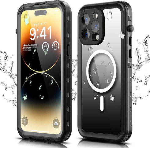 Hllhunkhe for iPhone 14 Pro Max Waterproof Case, iPhone 14 Pro Max with Screen Protector Case - Full Body Shockproof Dustproof Phone Protective Ca...