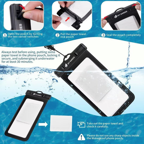 Waterproof Phone Pouch Fanny Pack, Cruise Essentials 4-Piece Set, Waterproof Bag for Beach Vacation Kayak Cruise Accessories,Waterproof Phone Case...