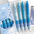 4 Pcs Cute Gel Pens Aesthetic Retractable Pens Blue Soft Grip Pen 0.5mm Black Ink Pen Kawaii Office School Pens Supplies for Girls Boys Women Men ...