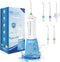 H2ofloss Water Dental Flosser for Teeth Cordless,300ML Portable & IPX7 Waterproof Teeth Cleaner Picks,5 Modes Rechargeable Oral Irrigator with Ref...