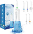 H2ofloss Water Dental Flosser for Teeth Cordless,300ML Portable & IPX7 Waterproof Teeth Cleaner Picks,5 Modes Rechargeable Oral Irrigator with Ref...