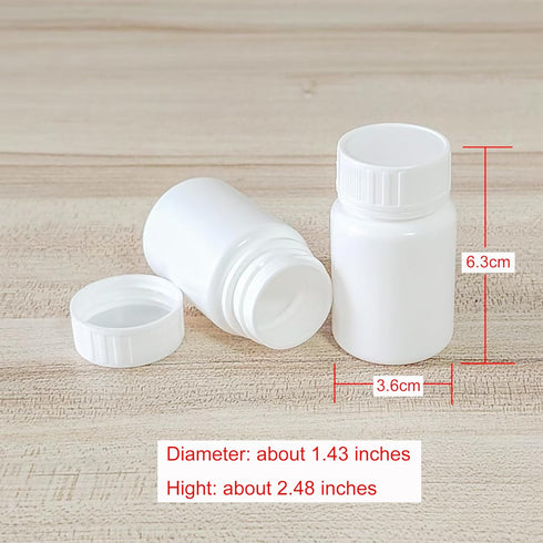 Empty Plastic Pill Bottle Organizer Medicine Bottle Vitamin Bottle Chemical Containers with Caps (40ml)...