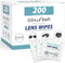 200 Count Lens Wipes for Eyeglasses, Eyeglass Lens Cleaning Wipes Pre-moistened Individually Wrapped Sracth-Free Streak-Free Eye Glasses Cleaner W...
