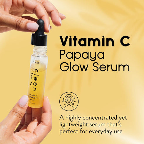 Cleen Beauty Vitamin C Serum for Face with Papaya Enzyme | Face Serum for Women - Paraben Free | Papaya Skin Glow Serum, 1 Fl. Oz....