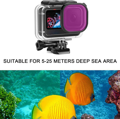 FitStill Waterproof Housing for Go Pro Hero 12 Black/Hero 11 Black/Hero 10 Black/Hero 9 Black,Protective 60M/196FT Underwater Dive Case Shell with...