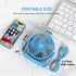 FARADAY USB Desk Fans 5 Inches Portable Table Fans 360° Head Rotation Small Personal Desktop Fan for Home Office, 3 Speeds, Blue...