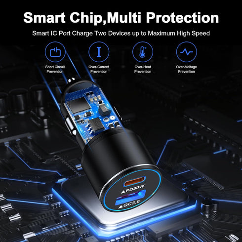 Fast Car Charger 48W USB C Car Cigarette Lighter Plug Android Phone Car Adapter C to C Type Fast Charging Cable for Google Pixel 8 7 Pro 7a 7 6,Sa...
