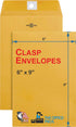 Clasp Envelopes, 6" x 9" Envelopes, Gummed Flap With Metal Clasp Closure, Perfect For Office, Home And School Use, 28Lb Brown Craft Envelopes - 6"...