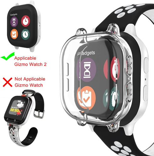 3 Pack Screen Protector Compatible for Gizmo Watch 2 Case for Kids (Not for Watch 3), Ultra-Thin TPU Plated Overall Protective Case Cover Scratch ...