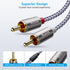 Ruaeoda 2RCA Cable 6 ft, 2RCA Male to 2RCA Male Stereo Audio Cables Shielded Braided 2RCA Stereo Cable for Home Theater, HDTV, Amplifiers, Hi-Fi S...