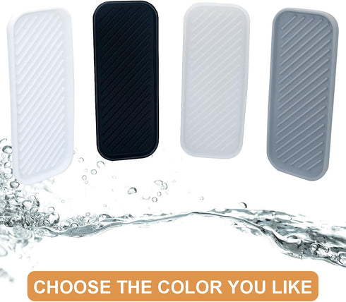 Silicone Organizer Tray, Soap and Sponge Holder for Kitchen Sink, Bathroom - Storage Tray for Dish Brush, Soap Dispenser, Dishwashing Accessories-...